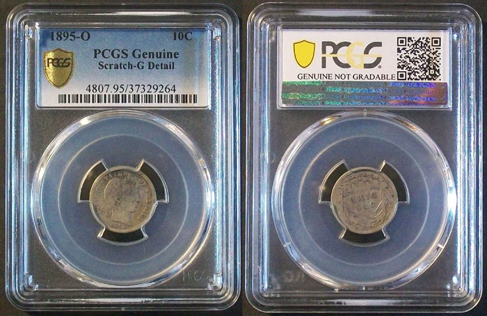 1895 O USA silver 10 Cents (Dime) KEYDATE A001016
